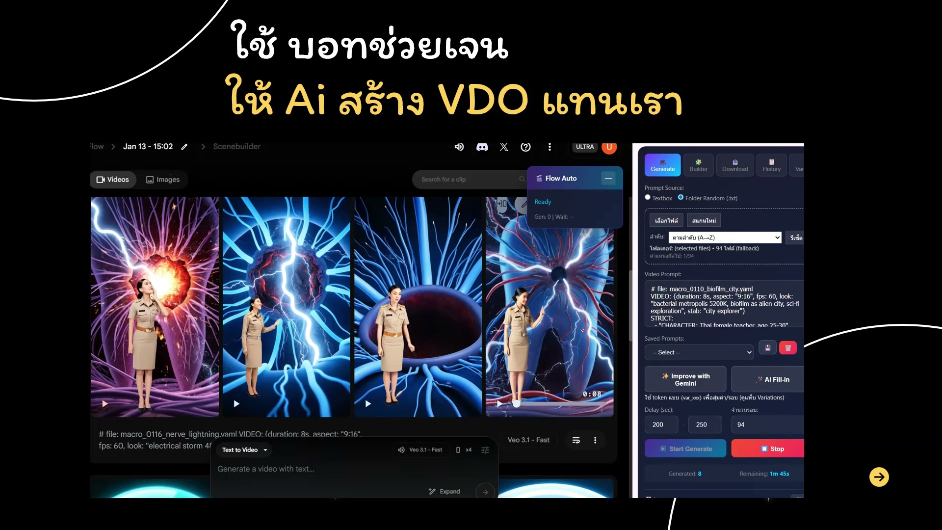 สร้างวิดีโอใน Flow เบื้องต้น — ตัวอย่างจริง 5