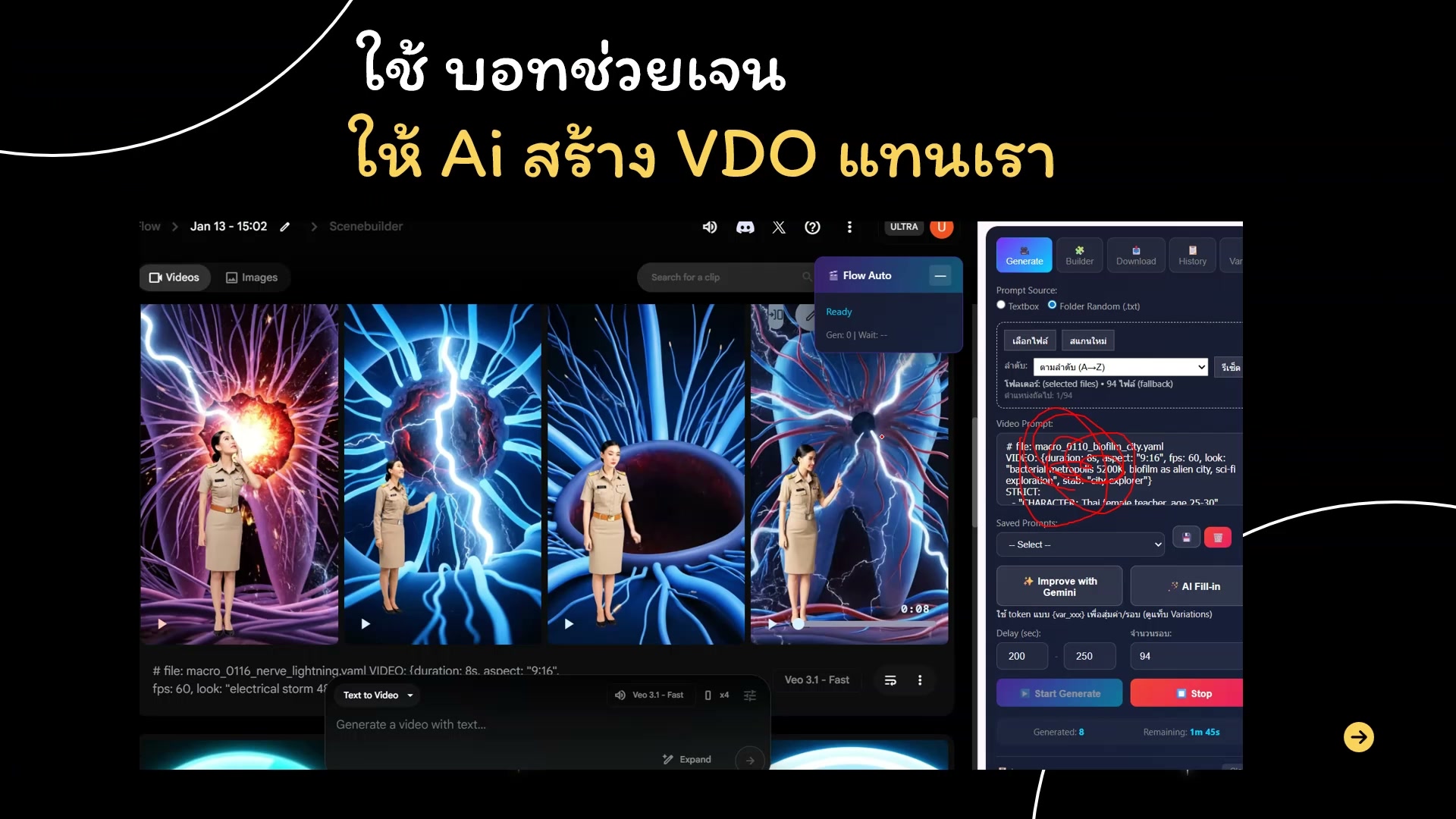 สร้างวิดีโอใน Flow เบื้องต้น (6/20)